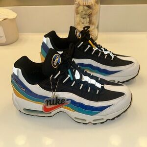 Nike Air Max 95 Black White Blue Sneakers